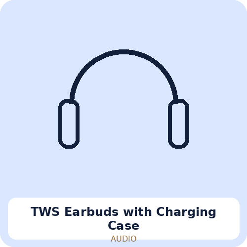 TWS Earbuds with Charging Case
