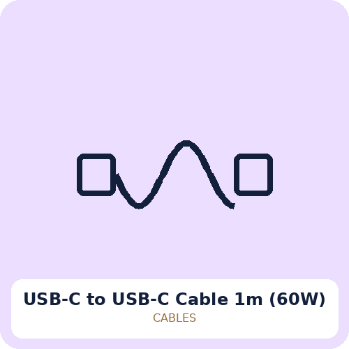 USB-C to USB-C Cable 1m (60W)