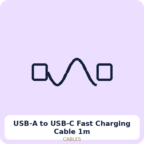 USB-A to USB-C Fast Charging Cable 1m