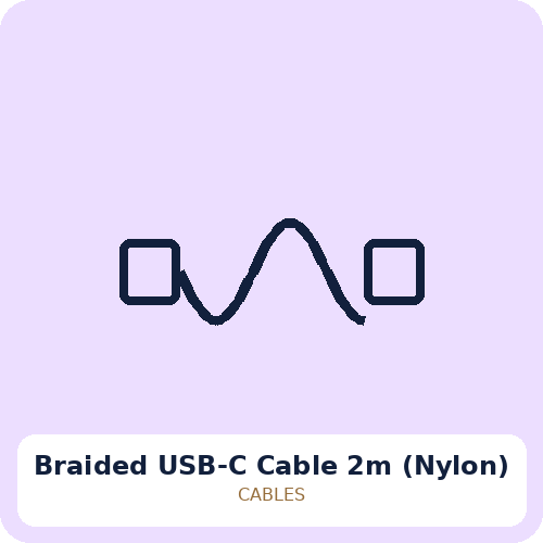 Braided USB-C Cable 2m (Nylon)