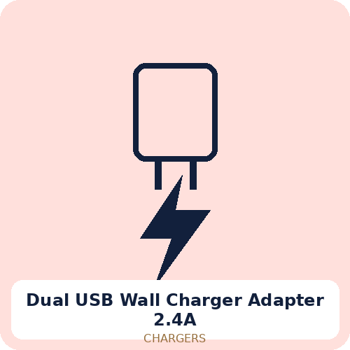 Dual USB Wall Charger Adapter 2.4A