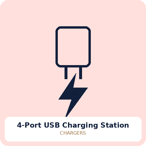 4-Port USB Charging Station